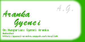 aranka gyenei business card